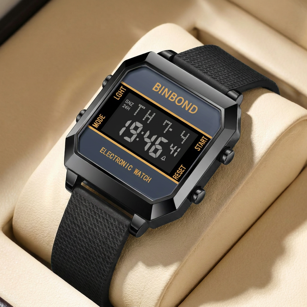 Vintage Digital Watch - 1pcs Trendy Square Electronic Watch Sport