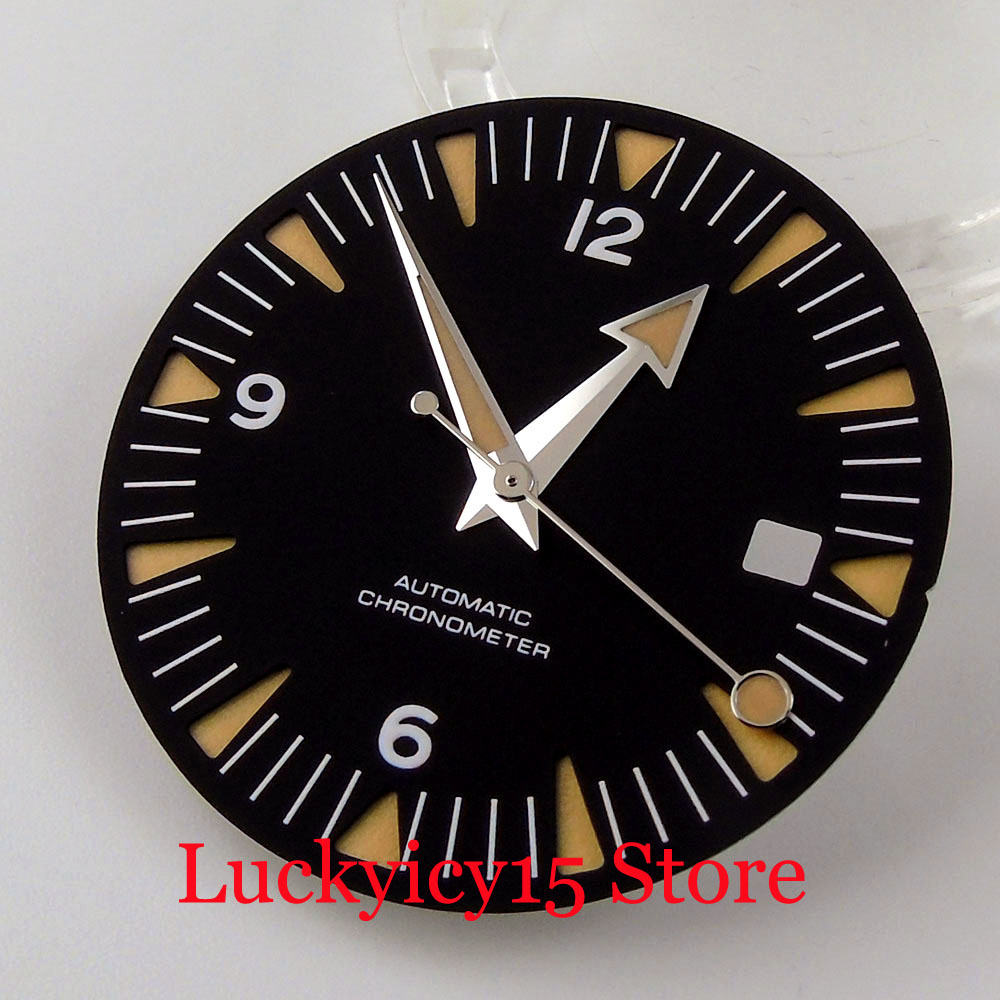 Luminous Dial Face - 31mm Sandwich Dark blue Black Watch