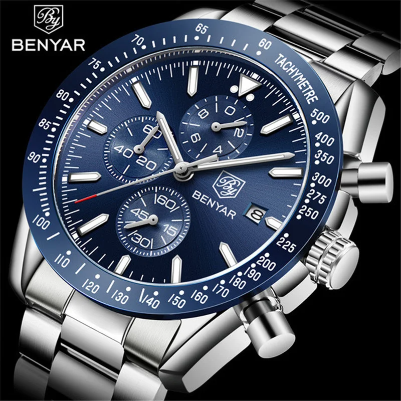 Smartwatch Branded Watches For Men - Men Watch BENYAR Top Brand Luxury