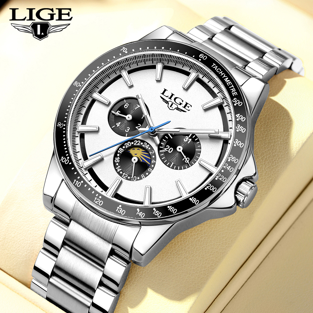 Smartwatch Branded Watches For Men - LIGE Business Men Watches Luminous Calendar