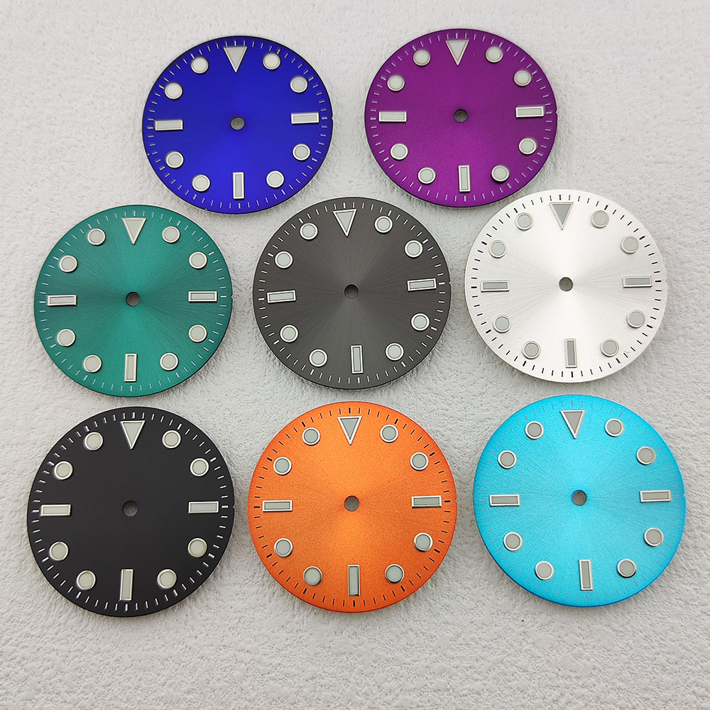 Luminous Dial Face - 28.5mm dial black coffee orange turquoise
