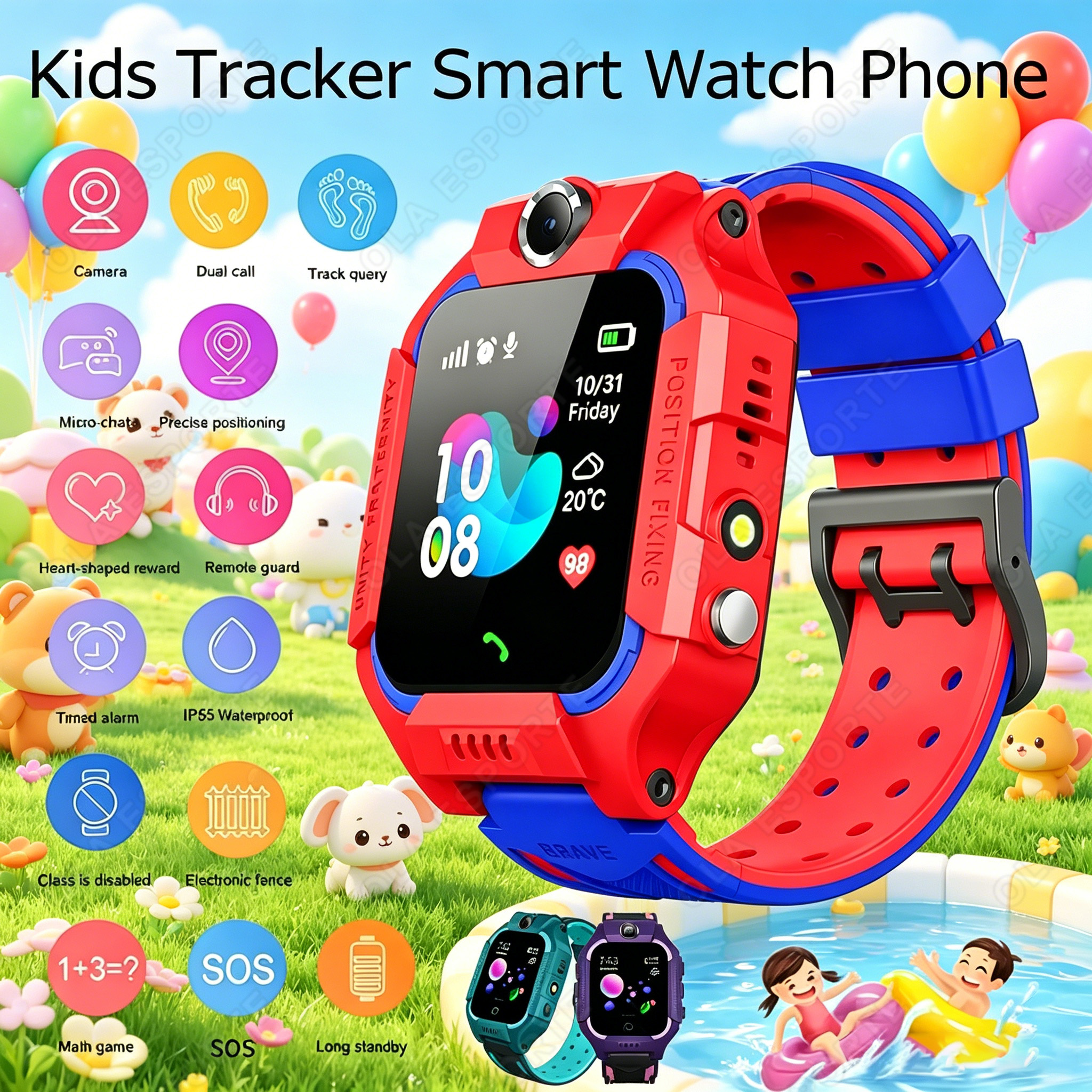 Smartwatch Watches Birthday Gift For Boys - Children Smart Watch 2G Postion Tracker