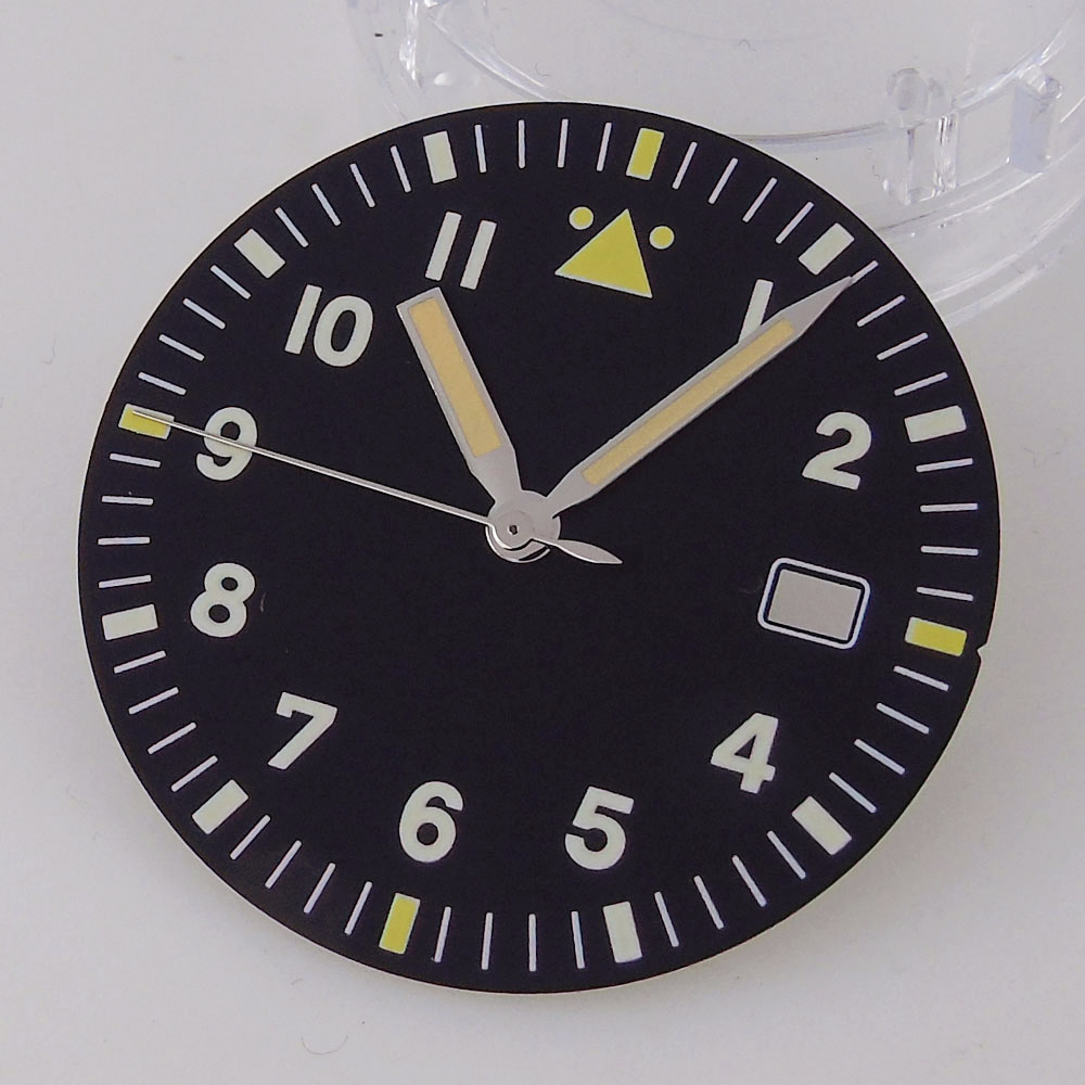 Luminous Dial Face - 33.5mm Pilot Sterile Watch Dial for