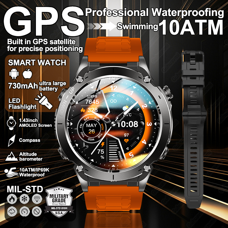 Smartwatch Branded Watches For Men - 2026 New GUHUAVMI Men Military Grade