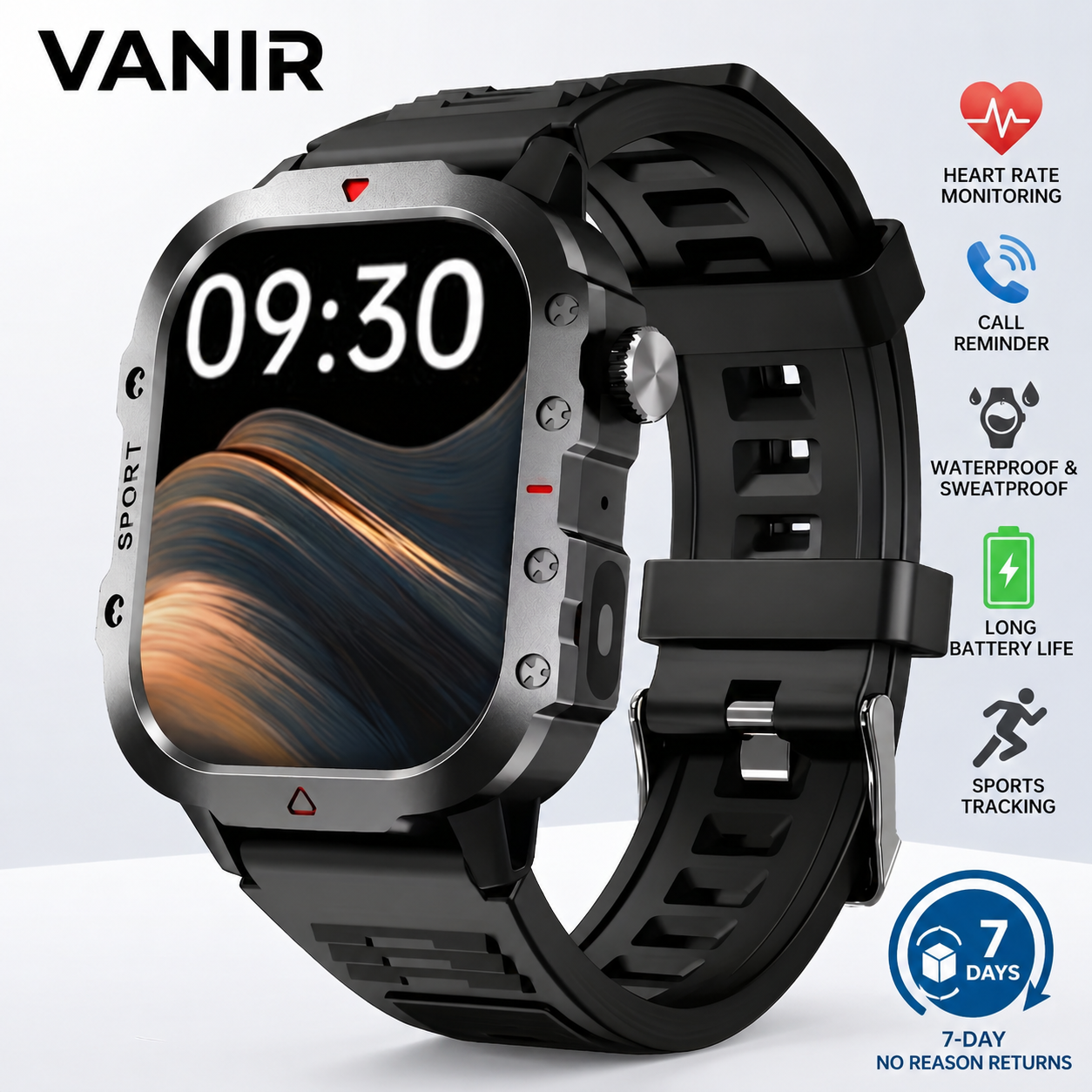 Smartwatch Watches With Bluetooth - VANIR Bluetooth Smartwatch - Make/Receive Calls,