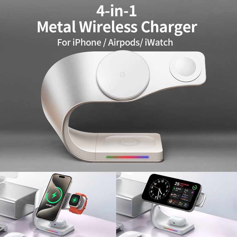 Metal Shell 4 in 1 Wireless Ch - Smartwatch Watches Compatible With Iphone บทวิจารณ์และราคา
