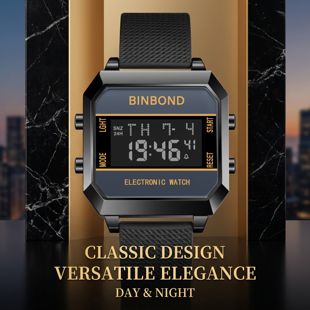 1pcs Trendy Square Electronic  - Vintage Digital Watch บทวิจารณ์และราคา