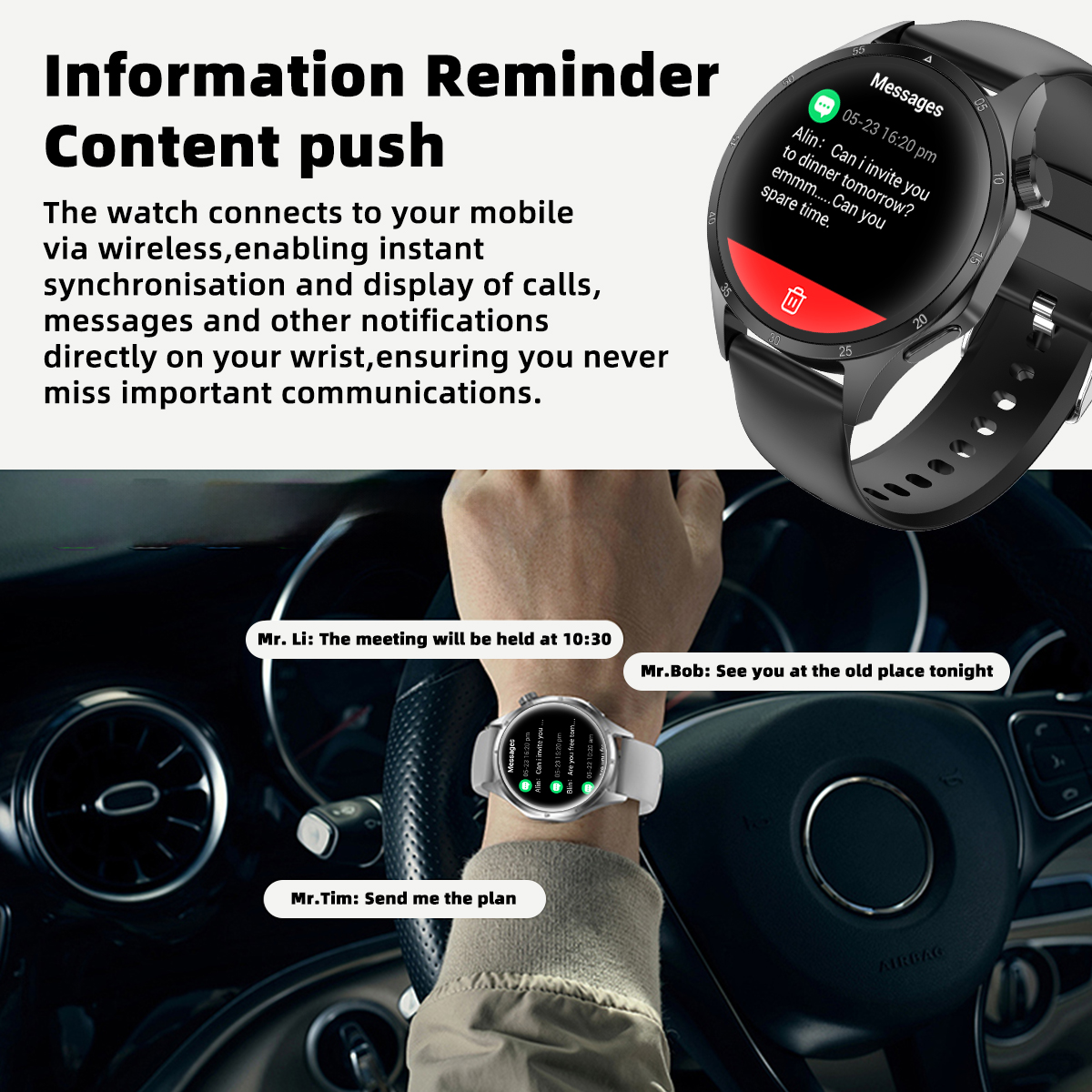 New Smartwatch Android IOS 1.5 - Smartwatch Health Watches For Women บทวิจารณ์และราคา
