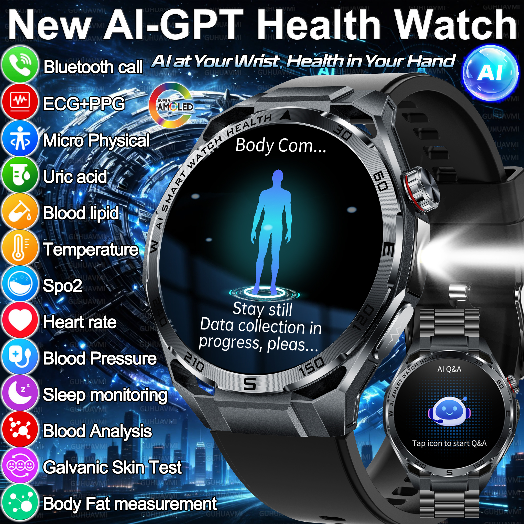 2026 New Body Fat AI Analysis  - Smartwatch Health Watches For Women บทวิจารณ์และราคา