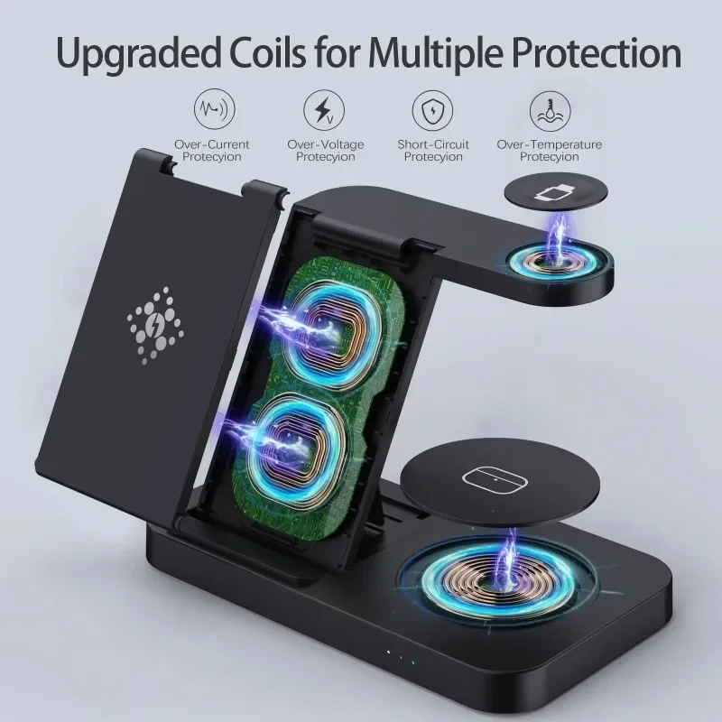 Travel 4 in 1 Wireless Charger - Watches Smartwatch Samsung บทวิจารณ์และราคา
