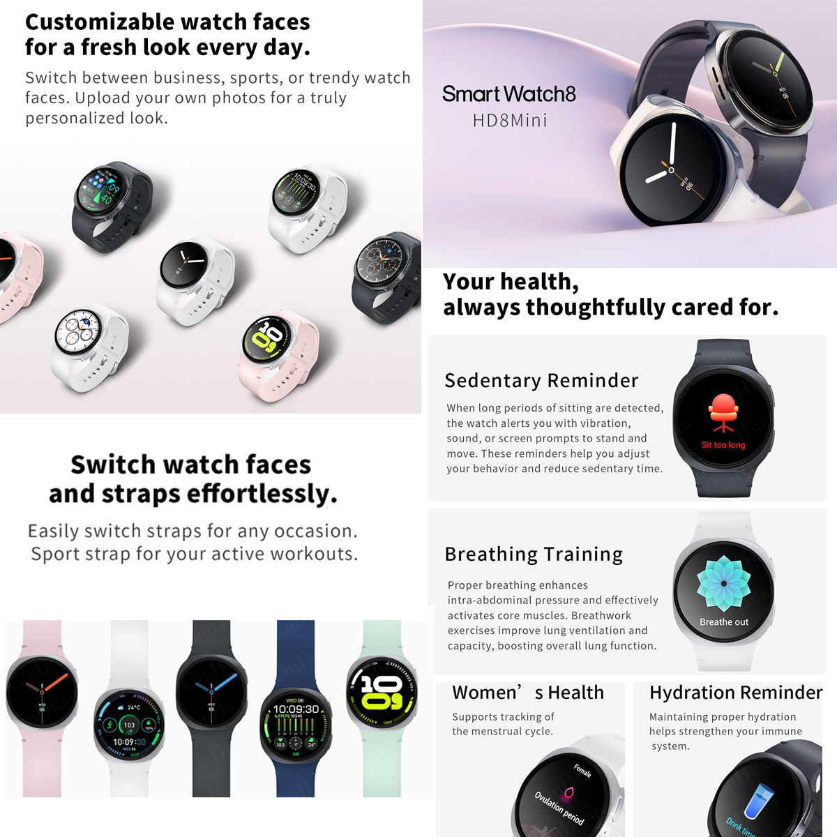 2026 New Watches 8 Mini GPS Tr - Smartwatch Health Watches For Women บทวิจารณ์และราคา