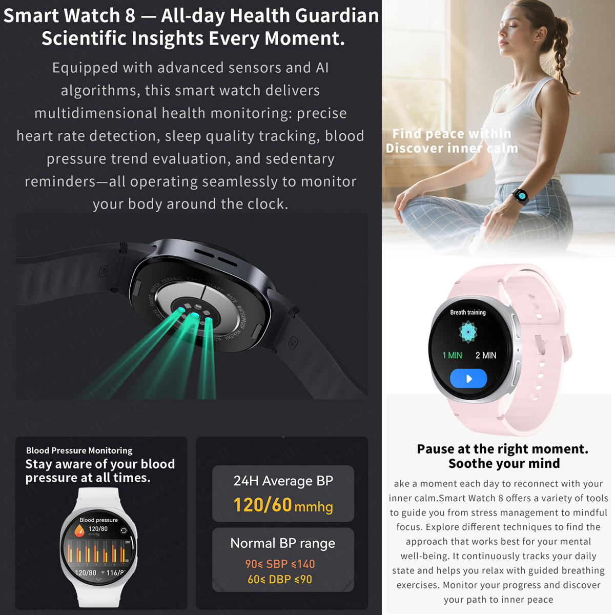 2026 New Watches 8 Mini GPS Tr - Smartwatch Health Watches For Women บทวิจารณ์และราคา