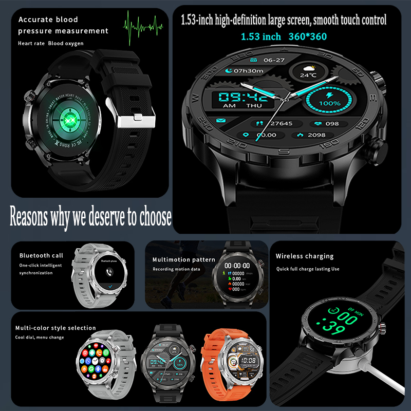 New GPS Track Smart Watch Men  - Smartwatch Watches With Bluetooth บทวิจารณ์และราคา