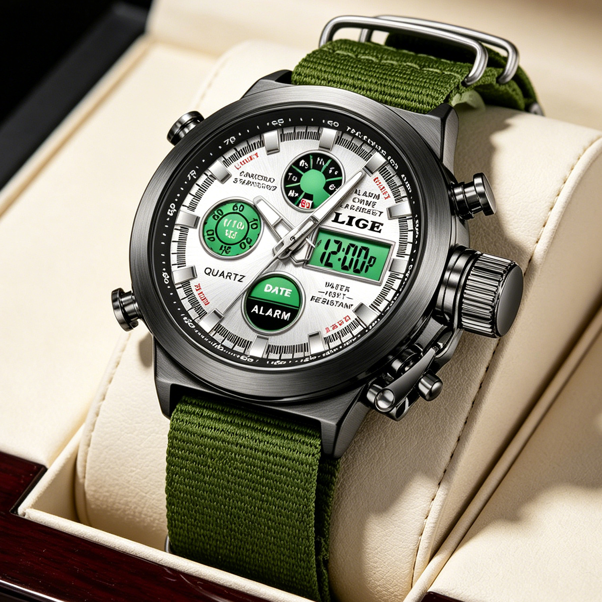 LIGE Men Big Brand Dual Time D - Smartwatch Branded Watches For Men บทวิจารณ์และราคา