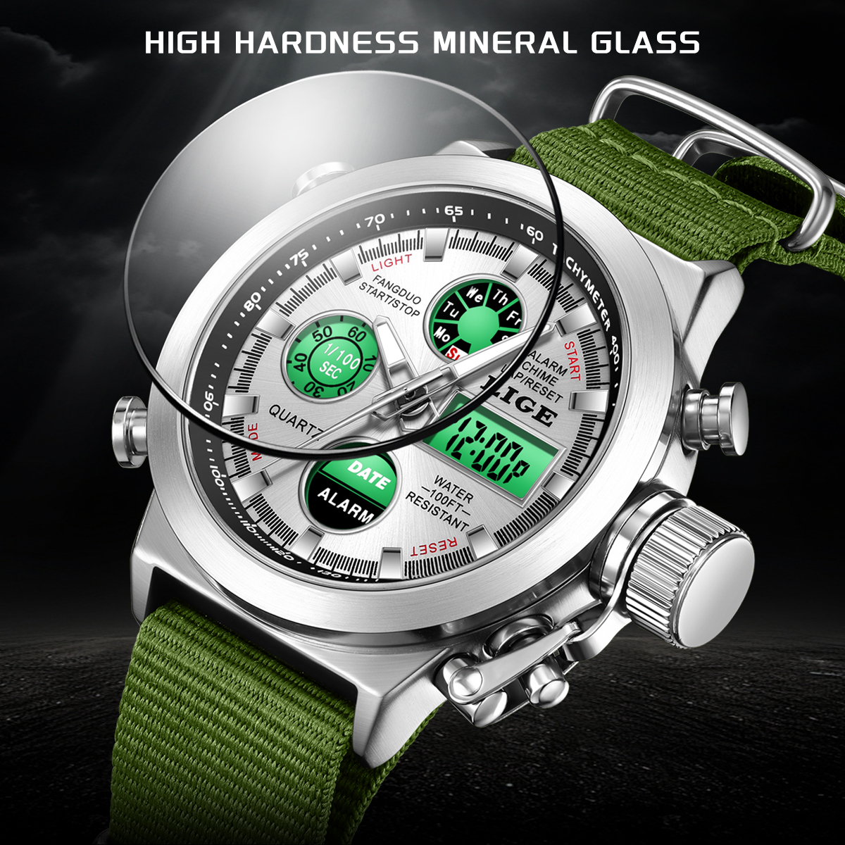 LIGE Men Big Brand Dual Time D - Smartwatch Branded Watches For Men บทวิจารณ์และราคา
