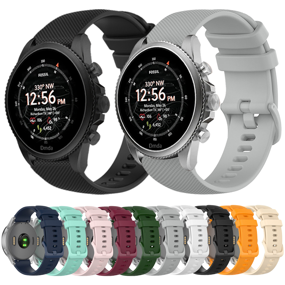 22mm 20mm Silicone Strap For F - Fossil Watches Smartwatch Gen 6 บทวิจารณ์และราคา