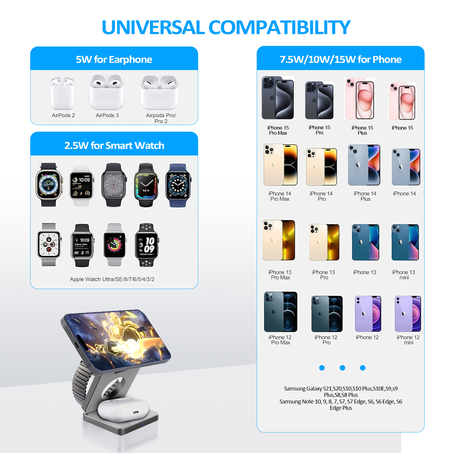 15W 3 in 1 Magnetic Wireless C - Watches Smartwatch Samsung บทวิจารณ์และราคา