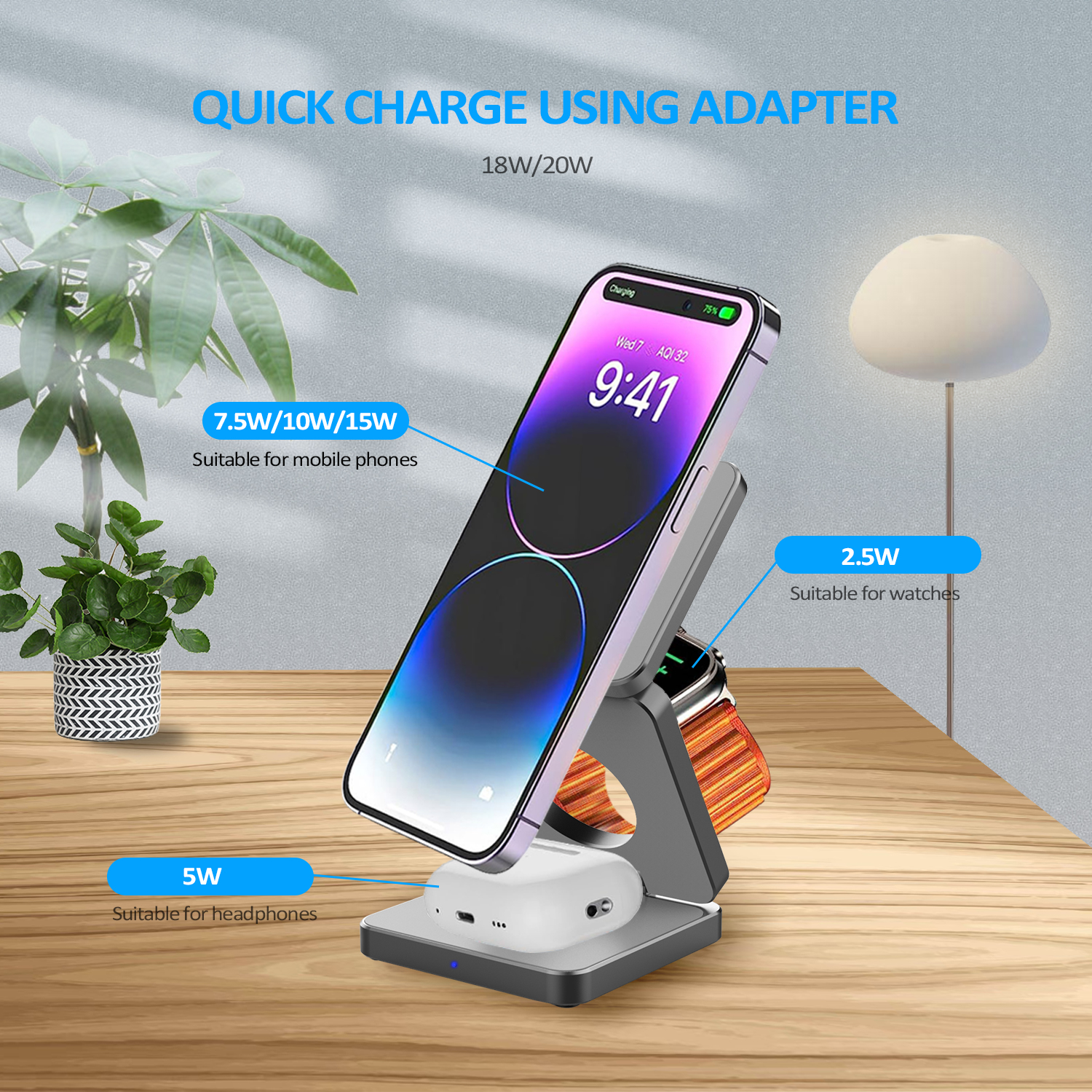 15W 3 in 1 Magnetic Wireless C - Watches Smartwatch Samsung บทวิจารณ์และราคา
