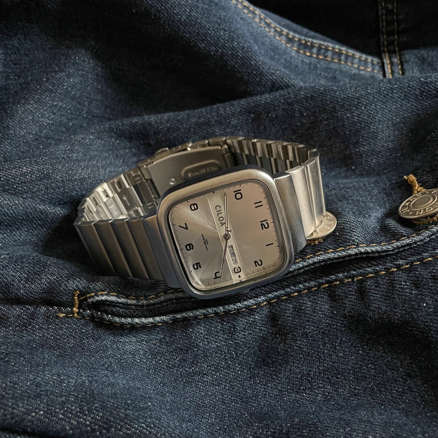 CILOA 2025 New Men's Square Qu - Vintage Digital Watch บทวิจารณ์และราคา