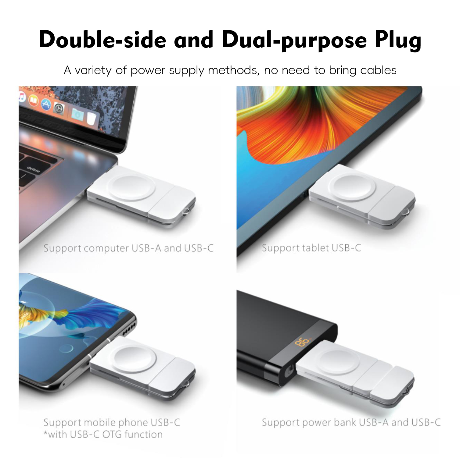 Portable Wireless Charger with - Smartwatch Watches Compatible With Iphone บทวิจารณ์และราคา