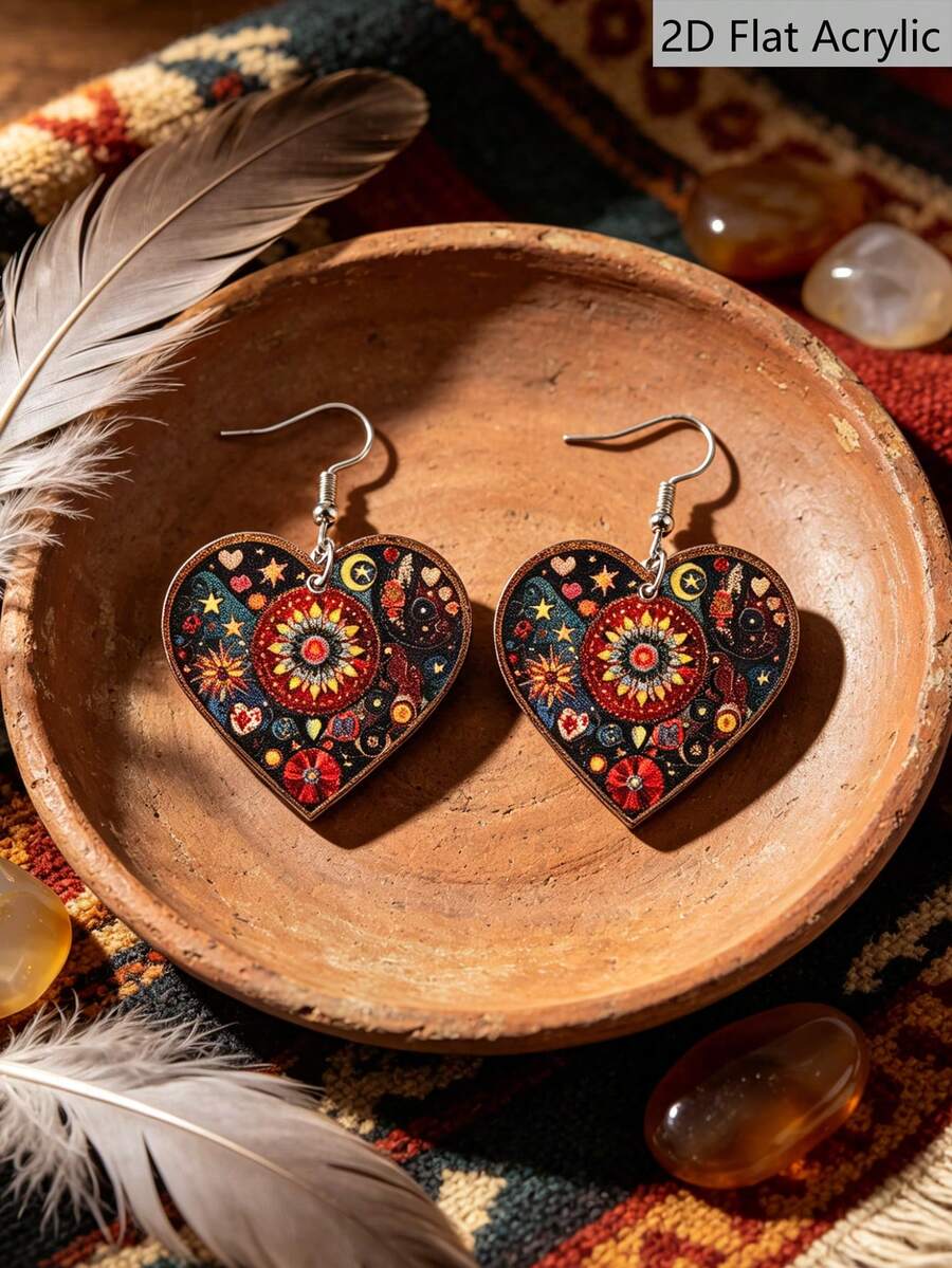 Bohemian Heart Shape Acrylic E - Vintage Digital Watch บทวิจารณ์และราคา