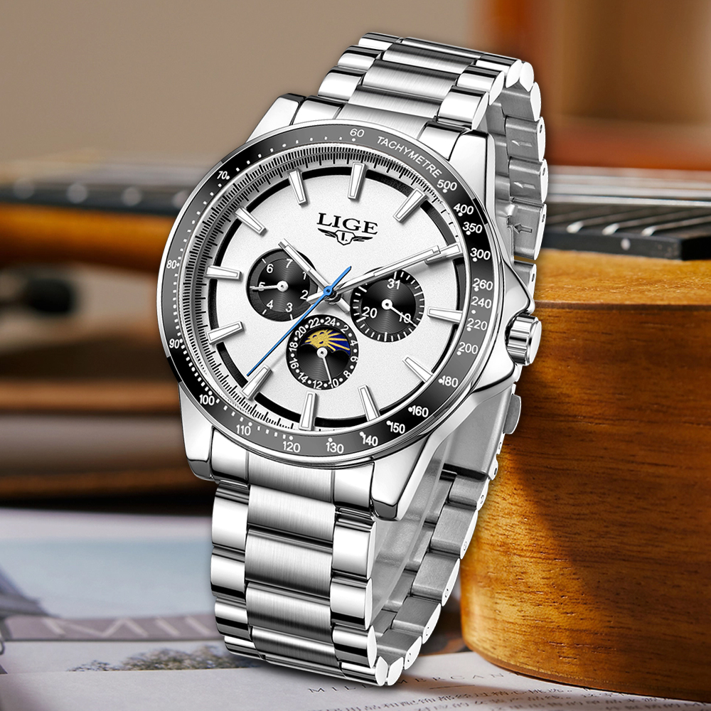 LIGE Business Men Watches Lumi - Smartwatch Branded Watches For Men บทวิจารณ์และราคา