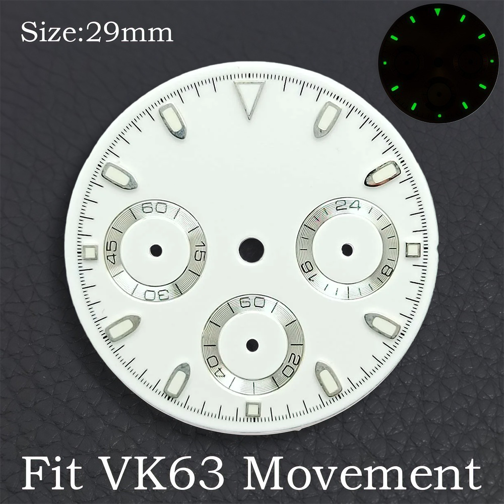 VK63 29mm Dial Watch Hands Gre - Luminous Dial Face บทวิจารณ์และราคา