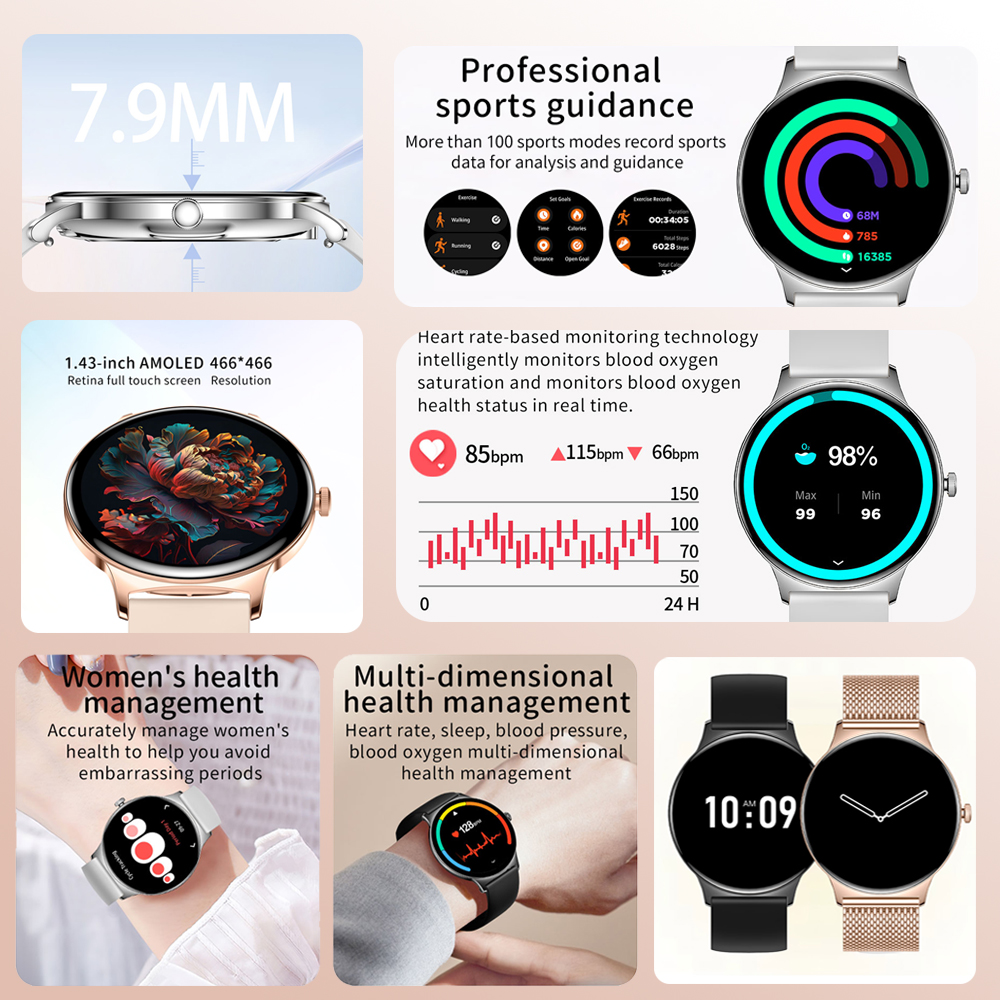 ChiBear Ultra Thin Fashion Sma - Smartwatch Watches With Bluetooth บทวิจารณ์และราคา