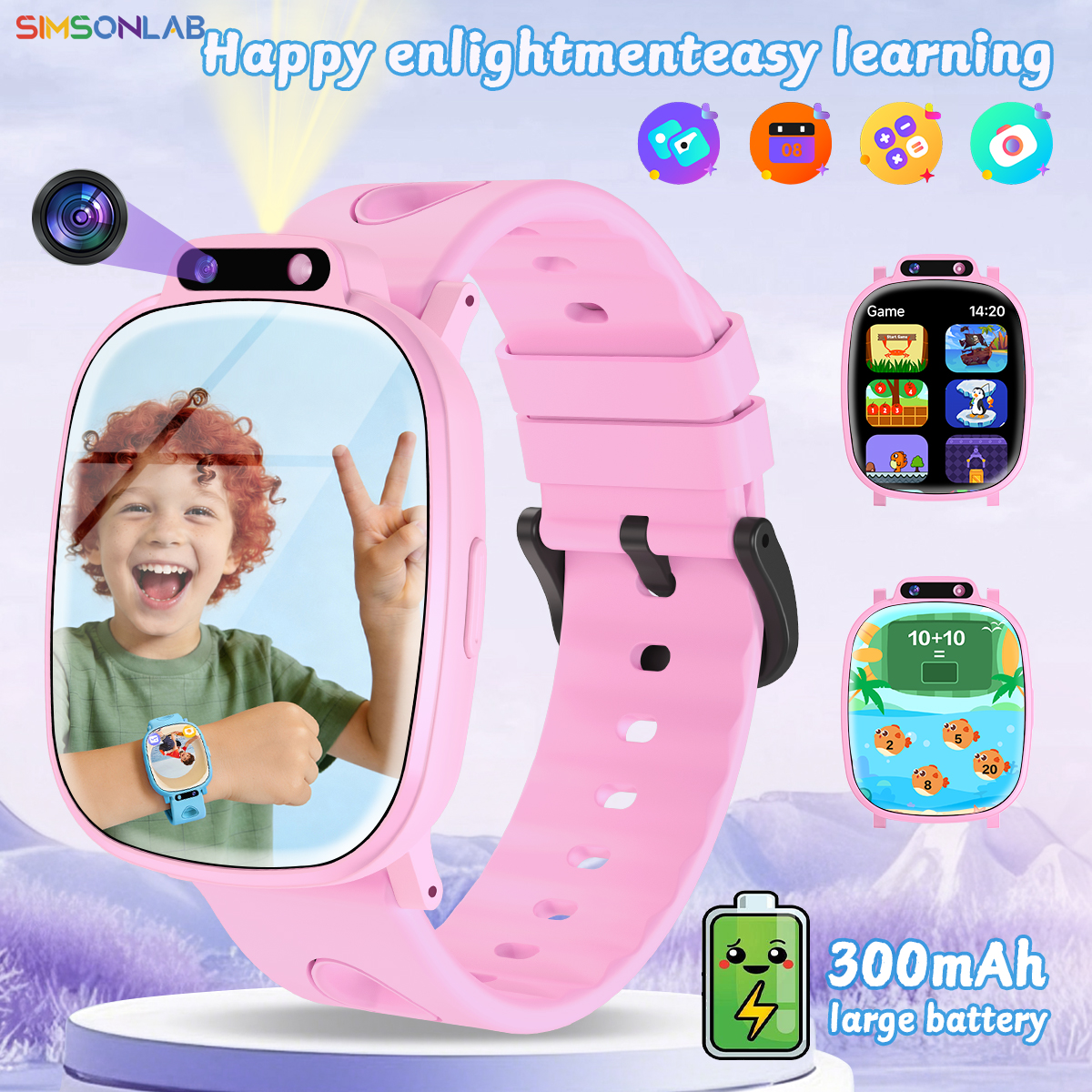 Kids Smartwatch HD Camera Vide - Smartwatch Watches Birthday Gift For Boys บทวิจารณ์และราคา