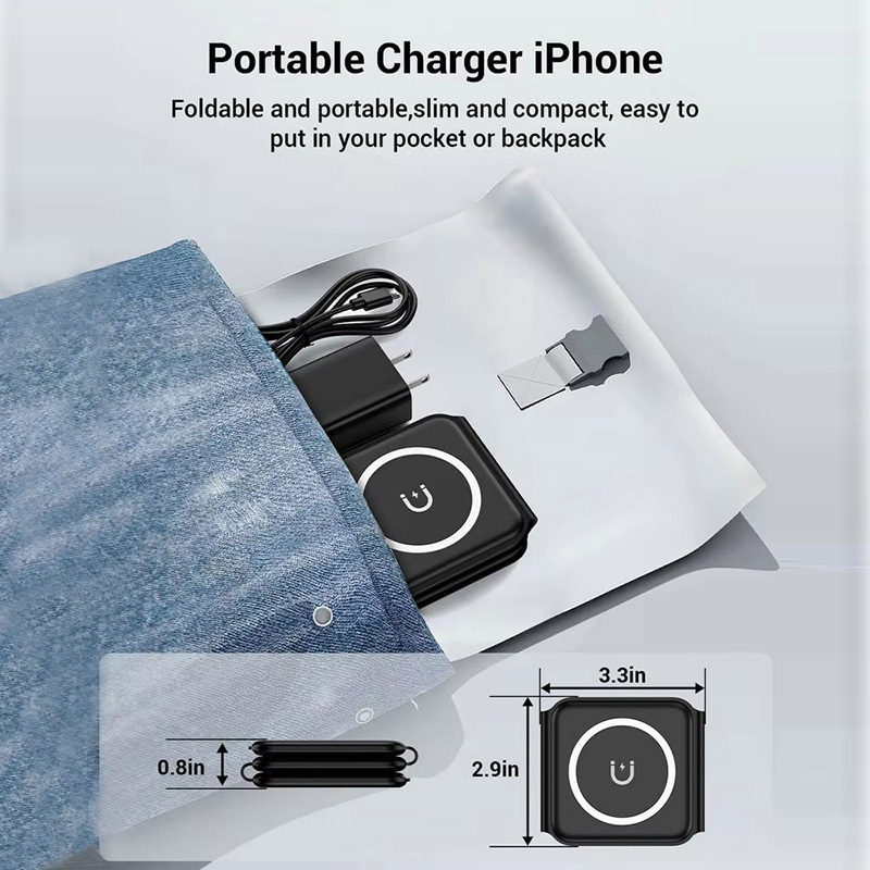 3-in-1 Magnetic Folding Wirele - Smartwatch Watches Compatible With Iphone บทวิจารณ์และราคา