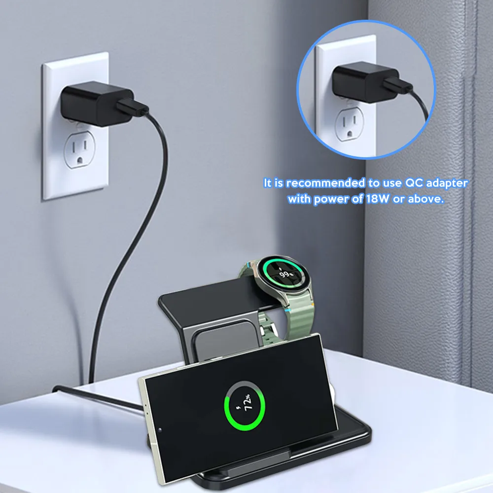 3 IN 1 Wireless Charger Statio - Smartwatch Watches Compatible With Iphone บทวิจารณ์และราคา