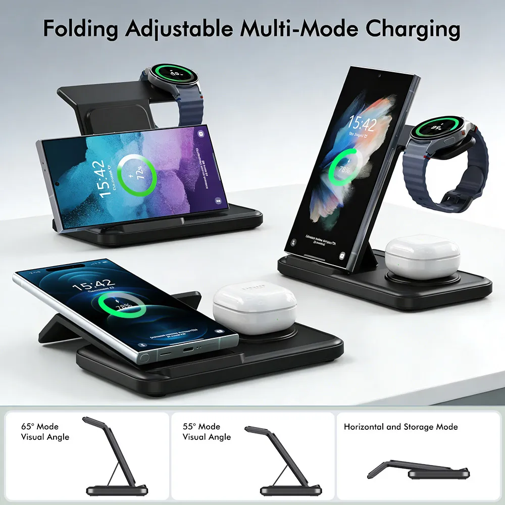 3 IN 1 Wireless Charger Statio - Smartwatch Watches Compatible With Iphone บทวิจารณ์และราคา