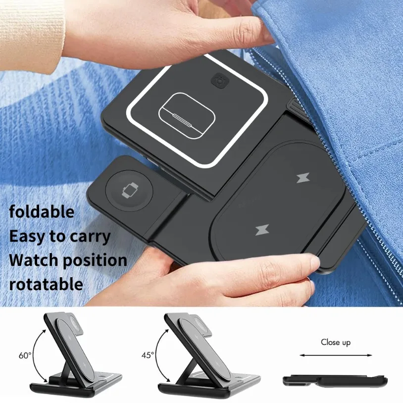 3 in 1 Foldable Wireless Charg - Watches Smartwatch Samsung บทวิจารณ์และราคา