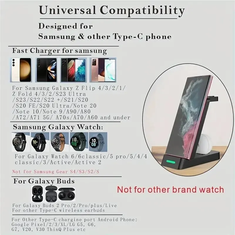 3 In 1 Charging Station for Sa - Watches Smartwatch Samsung บทวิจารณ์และราคา