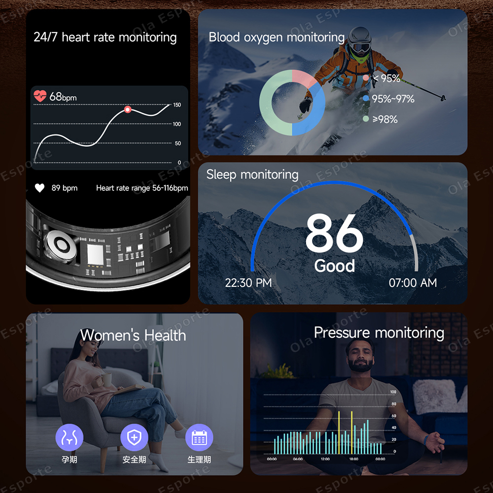 Newest Smart Ring Call Message - Smartwatch Health Watches For Women บทวิจารณ์และราคา