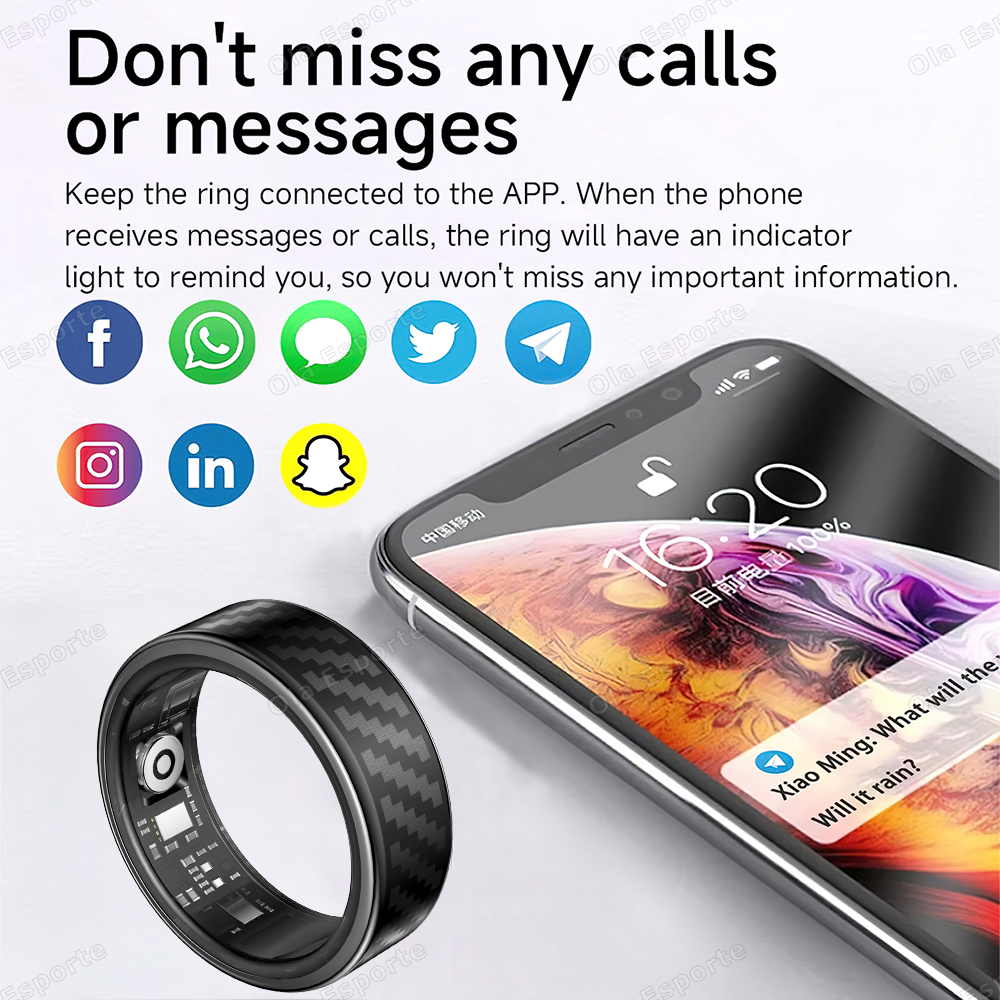 Newest Smart Ring Call Message - Smartwatch Health Watches For Women บทวิจารณ์และราคา