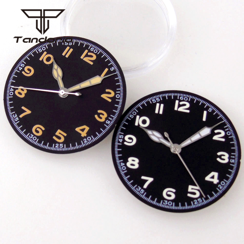 29mm Black Watch Dial Face Ara - Luminous Dial Face บทวิจารณ์และราคา