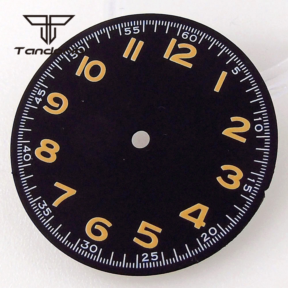 29mm Black Watch Dial Face Ara - Luminous Dial Face บทวิจารณ์และราคา