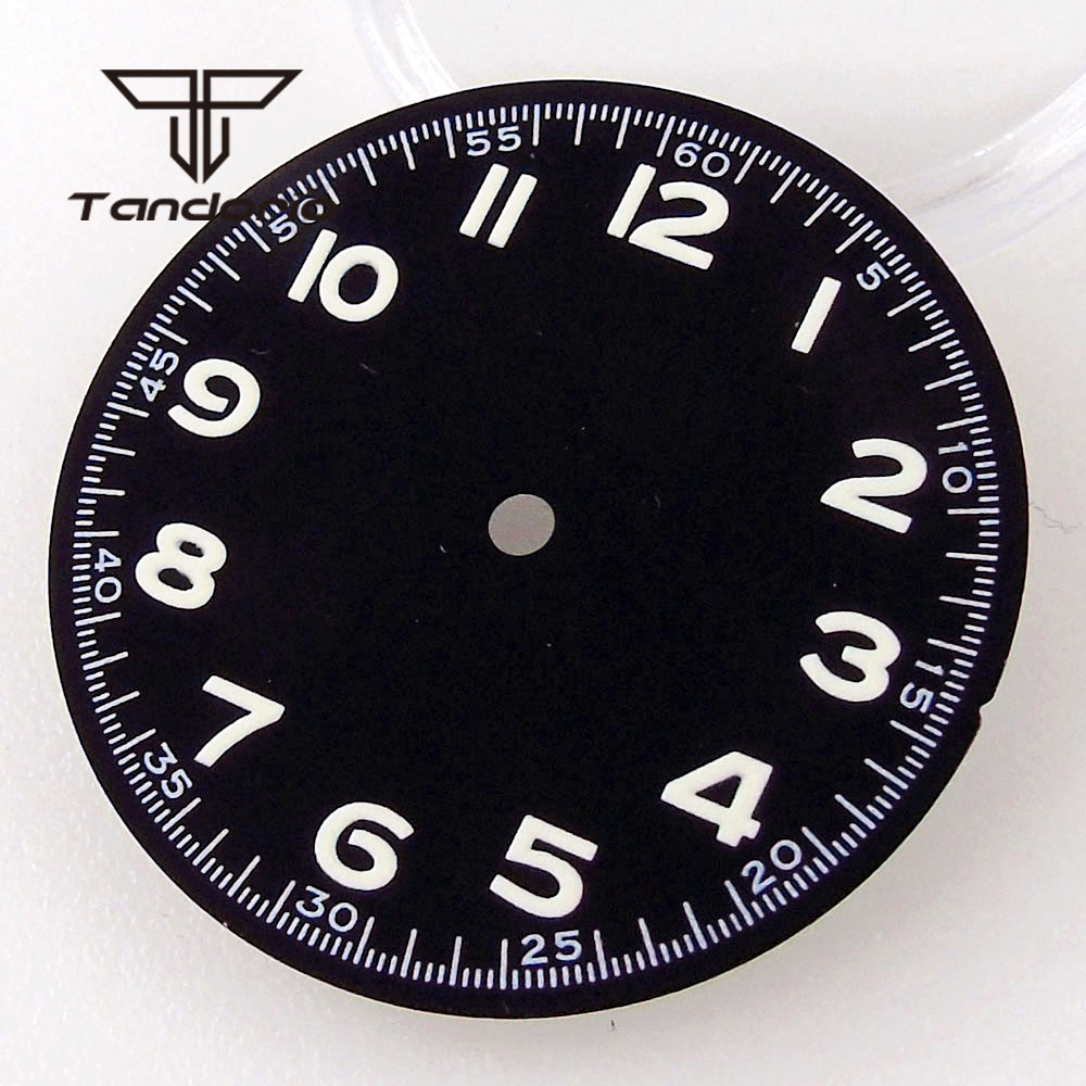 29mm Black Watch Dial Face Ara - Luminous Dial Face บทวิจารณ์และราคา