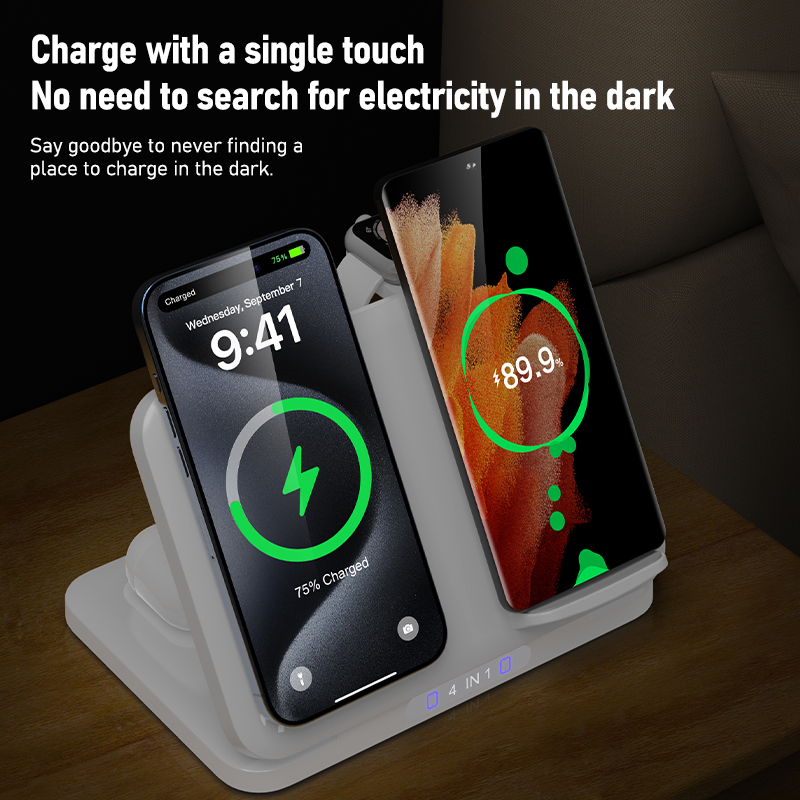 4 in 1 Dual Phone Wireless Cha - Smartwatch Watches Compatible With Iphone บทวิจารณ์และราคา