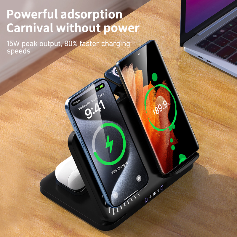 4 in 1 Dual Phone Wireless Cha - Smartwatch Watches Compatible With Iphone บทวิจารณ์และราคา