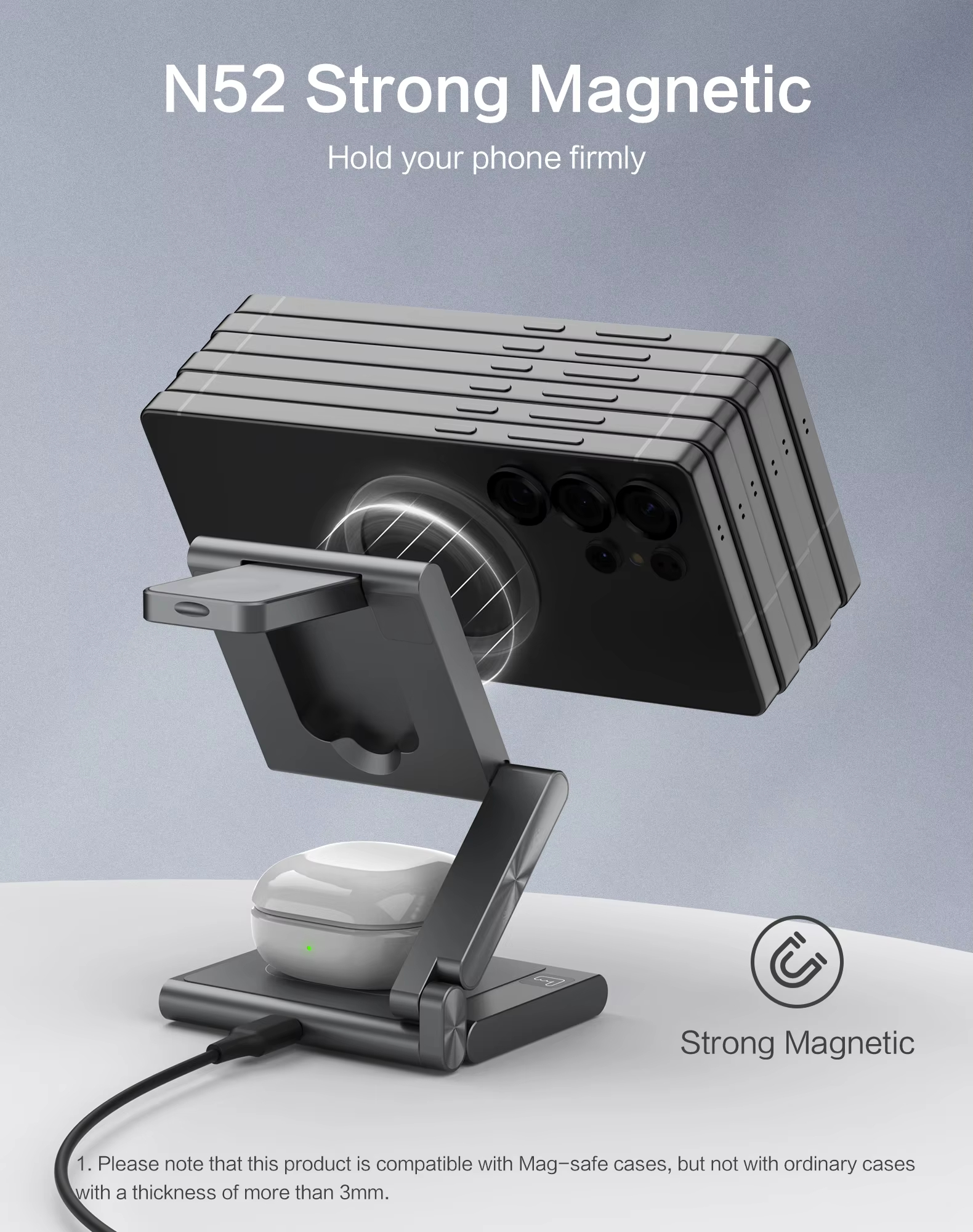 4in1 Wireless Charging Station - Watches Smartwatch Samsung บทวิจารณ์และราคา