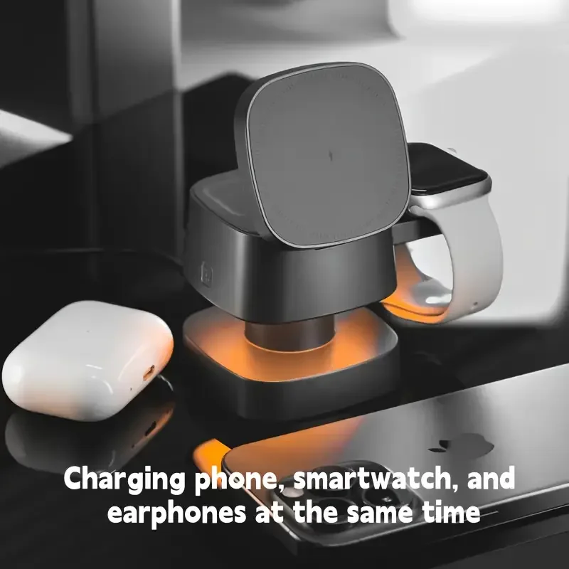 Magnetic 3 in 1 Wireless Charg - Smartwatch Watches Compatible With Iphone บทวิจารณ์และราคา