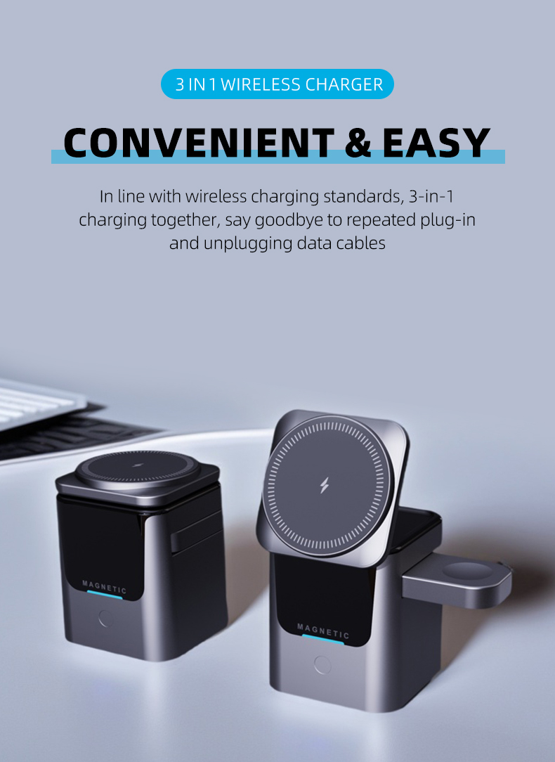 Magnetic 3 in 1 Wireless Charg - Smartwatch Watches Compatible With Iphone บทวิจารณ์และราคา
