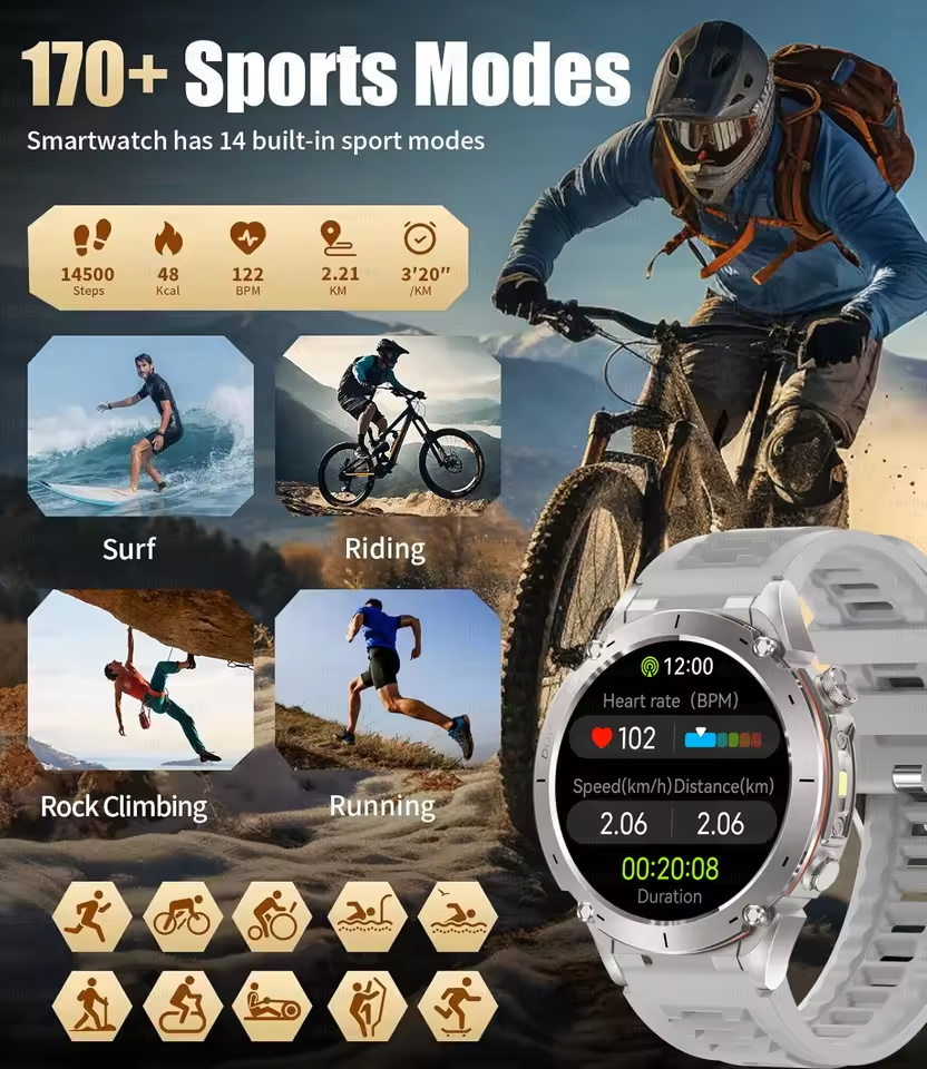 2025 Upgraded New Outdoors Spo - Smartwatch Branded Watches For Men บทวิจารณ์และราคา