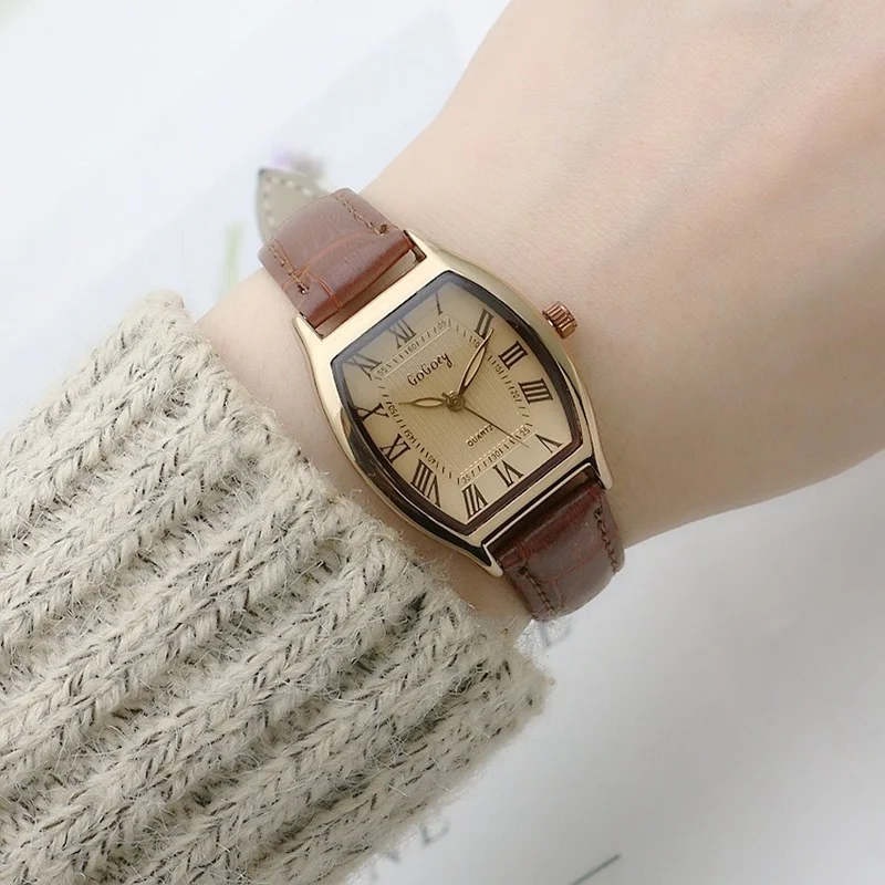 Retro Brown Women Watches Qual - Vintage Digital Watch บทวิจารณ์และราคา