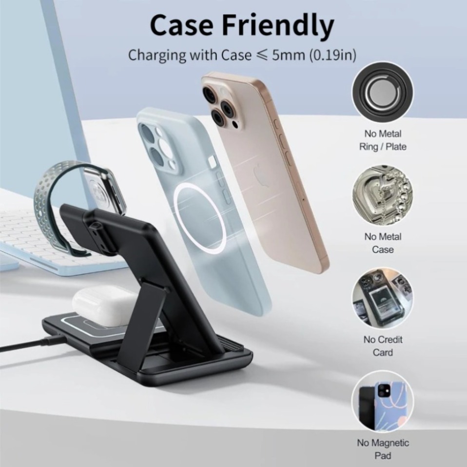 Night LED Light 3 In 1 Wireles - Smartwatch Watches Compatible With Iphone บทวิจารณ์และราคา