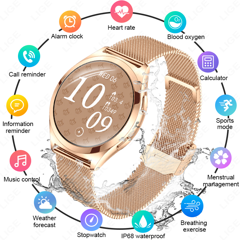 LIGE Luxury Smart Watch For Wo - Smartwatch Health Watches For Women บทวิจารณ์และราคา