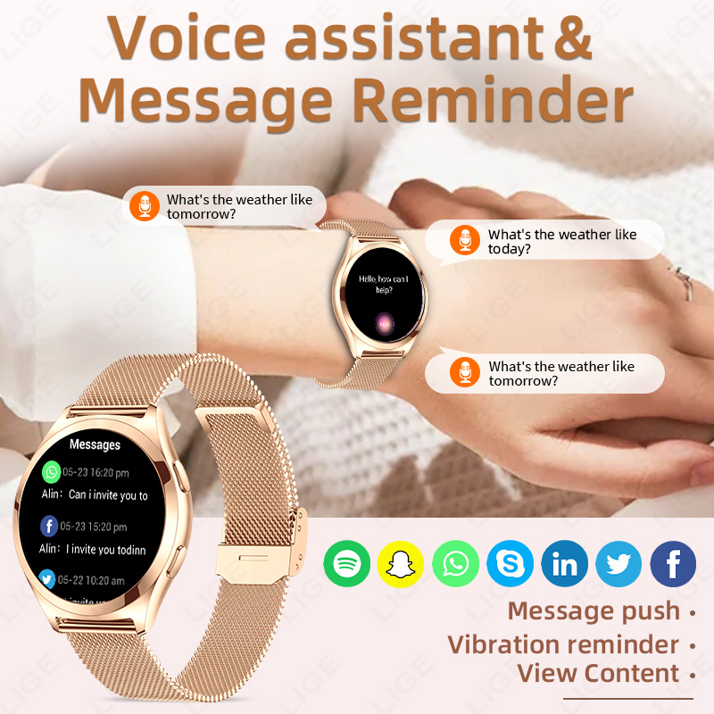 LIGE Luxury Smart Watch For Wo - Smartwatch Health Watches For Women บทวิจารณ์และราคา