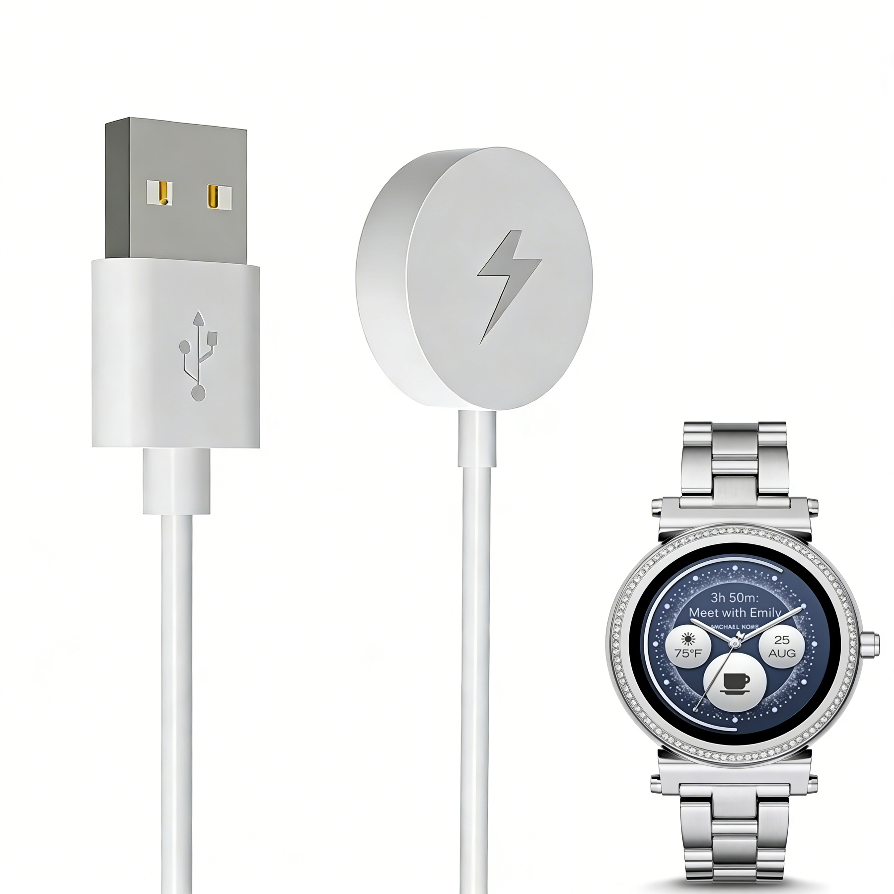 Charger Cable For Michael Kors - Smartwatch Watches Michael Kors บทวิจารณ์และราคา